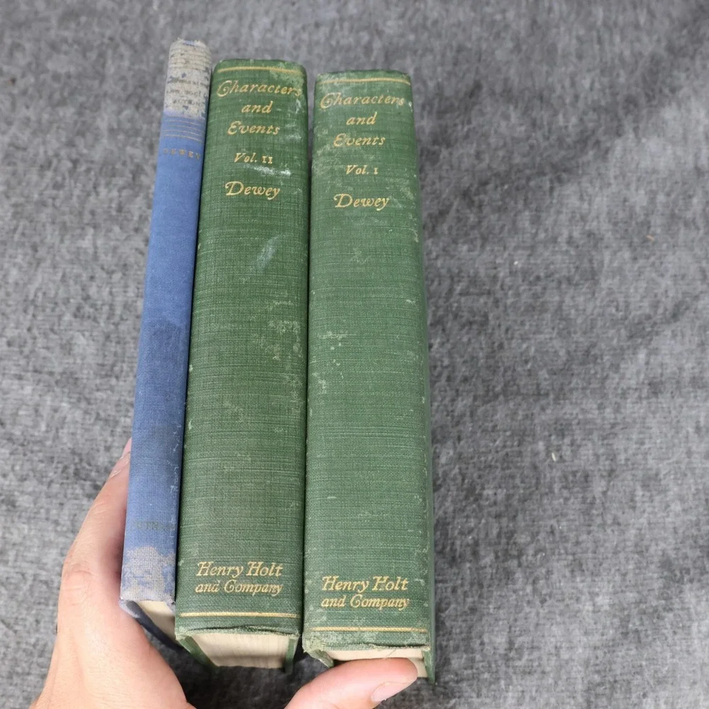 Vintage Characters And Events & Liberalism And Social Action Dewey 3 HC Set USA